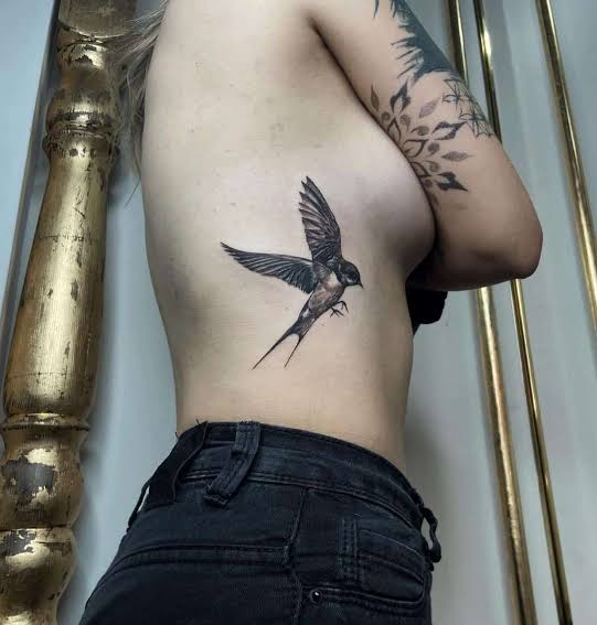 ribcage patchwork tattoo